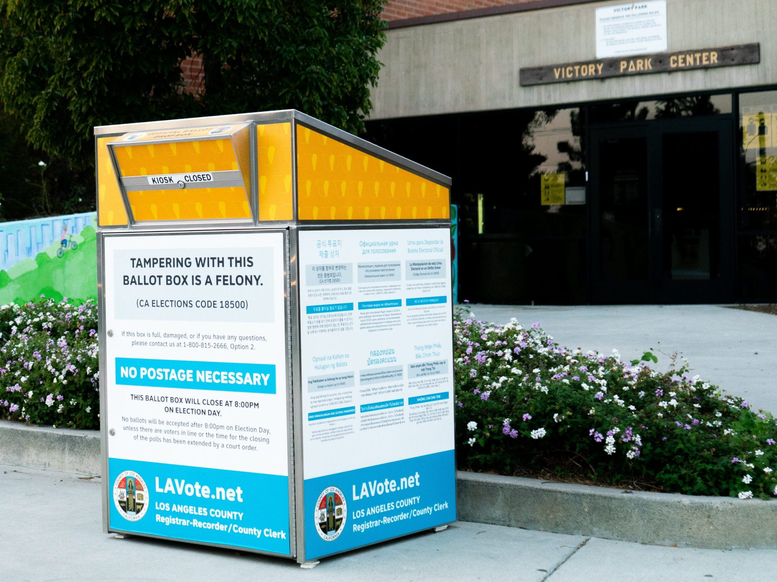 ballot box in California 